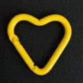 Yellow heart-shaped metal carabiner alloy keychain DIY bag hanging spring lock clip tool - Yellow Heart Buckle