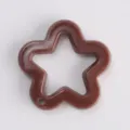 Brown Acrylic Star Pendant DIY Keychain Charm Bag Accessory Craft Supply Component - Brown - Solid Five-Pointed Star