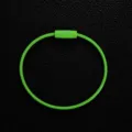 Portachiavi in cavo di metallo verde vivo, accessorio fai da te resistente per borse. - Verde