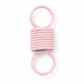 Pink metal spring double loop connector for DIY jewelry making, durable buckle charm. - Light Pink - Double Spring Ring