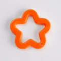 Orange acrylic star charm pendant DIY jewelry making craft bag accessory link part - Deep Orange - Solid Five-Pointed Star