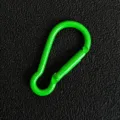 Green alloy gourd shaped carabiner keychain snap hook DIY jewelry bag charm accessory. - Green