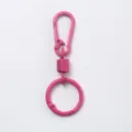 Porte-clés mousqueton anneau à ressort peinture rose accessoire DIY pendentif de sac. - Rose rouge
