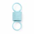 Light blue painted spring buckle DIY double ring jewelry connector for handmade accessories - Light Blue - Double Spring Ring