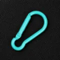 Turquoise gourd shaped metal alloy carabiner keychain DIY bag charm jewelry accessory - Lake Blue