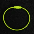 Anello portachiavi in filo metallico giallo neon accessorio pendente per borsa DIY cavo - Verde Mela