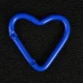 Blue heart carabiner metal spring snap hook keychain bag pendant DIY craft accessories - Royal Blue Heart Buckle