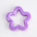 Purple acrylic star shaped DIY pendant charm accessory for keyring and bag decoration. - Purple - Solid Five-Pointed Star