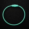 Anello in filo d'acciaio verde menta portachiavi artigianale DIY gioielli accessorio borsa - Blu Lago