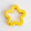 Yellow acrylic five-pointed star pendant DIY charm accessory for bags and keychains - Yellow - Solid Five-Pointed Star