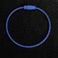 Anello portachiavi in filo metallico rivestito blu accessorio borsa fai da te pendente - Blu Reale