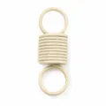 Beige painted metal spring buckle DIY double-hole ring 8-shape connector for jewelry crafts - Off White - Double Spring Ring