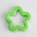 Green acrylic star pendant for DIY jewelry, cute hollow five-pointed star keychain accessory. - Green - Solid Five-Pointed Star