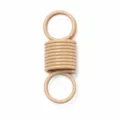 Beige baked paint spiral tension spring buckle DIY double ring jewelry connecting accessory - Light Coffee - Double Spring Ring