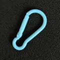 Light blue alloy pear carabiner key chain DIY jewelry pendant bag charm accessory. - Light Blue