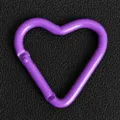 Purple heart carabiner keychain alloy metal snap clip bag pendant charm diy accessories - Purple Heart Buckle