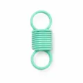 Mint green metal spring double ring connector for DIY jewelry making and craft accessories. - Mint Green - Double Spring Ring