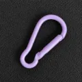 Purple alloy carabiner keychain snap hook DIY bag charm jewelry accessory metal clip. - Purple