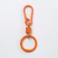 Porte-clés à ressort en métal orange mousqueton accessoire de sac DIY moderne design. - Orange