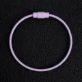 Anello in filo d'acciaio metallico verniciato viola colorato portachiavi accessorio - Viola Chiaro