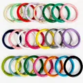 Colorful metal spring O-rings round snap hook clasp for DIY bags jewelry accessories - Mixed Spring Buckle