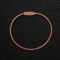 Anello portachiavi in filo d'acciaio rivestito, accessorio per borsa e gioiello DIY. - Caffè