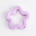 Purple acrylic star charm pendant for DIY jewellery, cute keychain accessory and bag charm. - Light Purple - Solid Five-Pointed Star