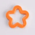 Bright Orange Acrylic Star Shape Pendant DIY Keychain Accessory Craft Charm Bag Decor - Light Orange - Solid Five-Pointed Star