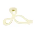 Korean minimalist 3D bow hair claw clip, elegant cream white acetate shark clip for women styling. - 11x6.5x5cm / Off White