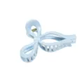 Dettaglio molletta per capelli a fiocco azzurro con design 3D e molla metallica solida. - 11x6.5x5cm / Blu