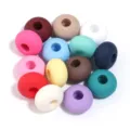 Perle sfuse con foro grande colorate per la creazione di gioielli con braccialetti fai. - 15# Vernice Soft Touch
