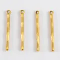 Roestvrij staal onregelmatige lange stick hangers goud DIY ketting sieraden 4st - Onregelmatige Stok - Groot / 4x37mm / Goud