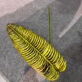 Artificial banana leaf faux green plant for home decor floral arrangement piece. - 1 Piece/Pack / Textured Yellow