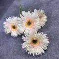 Detailed close-up of artificial gerbera flower heads with pink and white gradient petals. - Light Pink