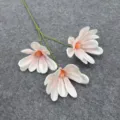 Rametto di fiori di magnolia artificiali 3 teste fiori finti di seta matrimonio - Rosa