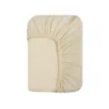 Soft cotton gauze baby fitted sheet detail, breathable infant mattress cover for bed. - 60*120cm / Beige