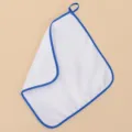 Microfiber cleaning cloth with blue edge and hanging loop for kitchen tableware and hands. - 30*30cm / Blue Edge