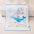 Kids cartoon blanket baby soft fleece throw cute whale castle design kindergarten nap quilt - Whale Prince / 100*130cm