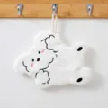 Cute cartoon bear hanging hand towel, soft coral fleece absorbent kitchen towel for kids. - Cute Puppy