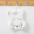 Cute cartoon dog hanging hand towel, soft coral fleece absorbent kitchen bathroom towel variant - Dog