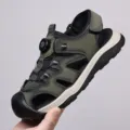 Men's outdoor sports sandals summer breathable beach shoes with rotary dial lacing system - 38 / Green