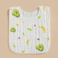 Cotton gauze baby bib with cute fruit pattern soft waterproof newborn feeding saliva towel - Avocado