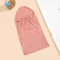 Details of the soft cotton gauze baby sleeping bag, breathable anti-kick design for newborns. - Pink / 35*65cm