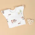 Cute baby bib pure cotton infant saliva towel with lovely animal print for daily use - Waterproof Bib - Animal Maze