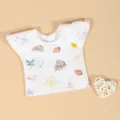 Cute waterproof baby bib with cute fruit prints, soft cotton toddler drool bib for daily use. - Waterproof Bib - Fruit Party