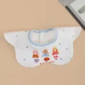 Pure cotton baby bib waterproof newborn infant saliva towel cute bear print feeding bib - Mushroom Panda / White