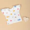 Süßes Baumwoll Baby Lätzchen mit bunten handgemachten Mustern breite Schulter wasserdichtes Lätzchen - Wasserdichtes Lätzchen - Laune Wetter