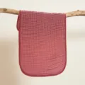 Bavaglino neonato in garza di cotone a 6 strati rosa, morbido panno viso per bambini. - 25*50 / Rosso scuro