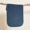 Weiches 6-lagiges Baumwoll-Babytuch Spucktuch in Dunkelblau, sanft saugfähiges Waschtuch. - 25*50 / Blau