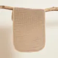 Baumwolle Baby Gaze Handtuch in einfarbigem Khaki, weich saugstark Gesichtstuch für Kinder. - 25*50 / Beige